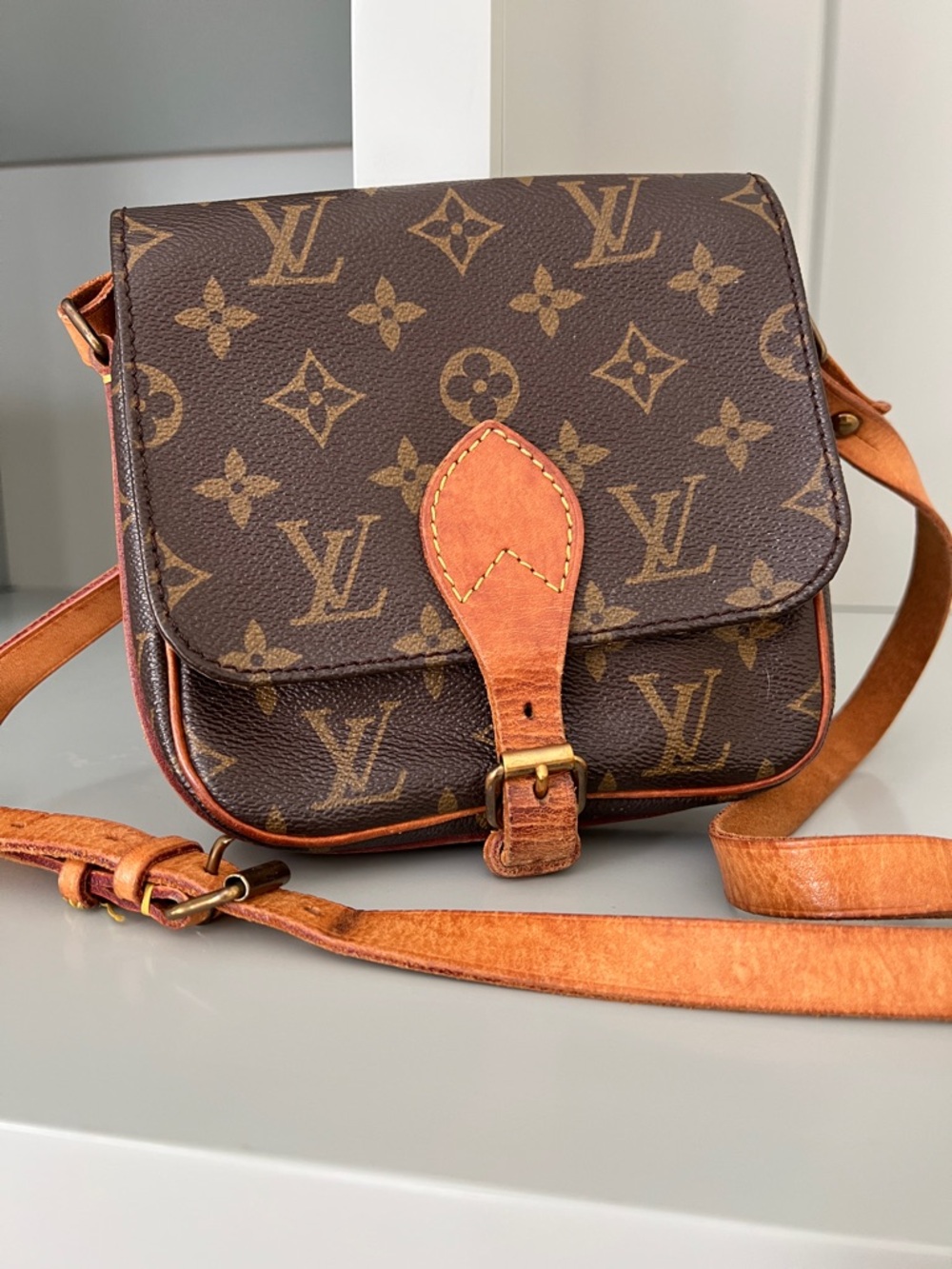 Louis Vuitton Cartouchiere Brown Monogram Crossbody PM